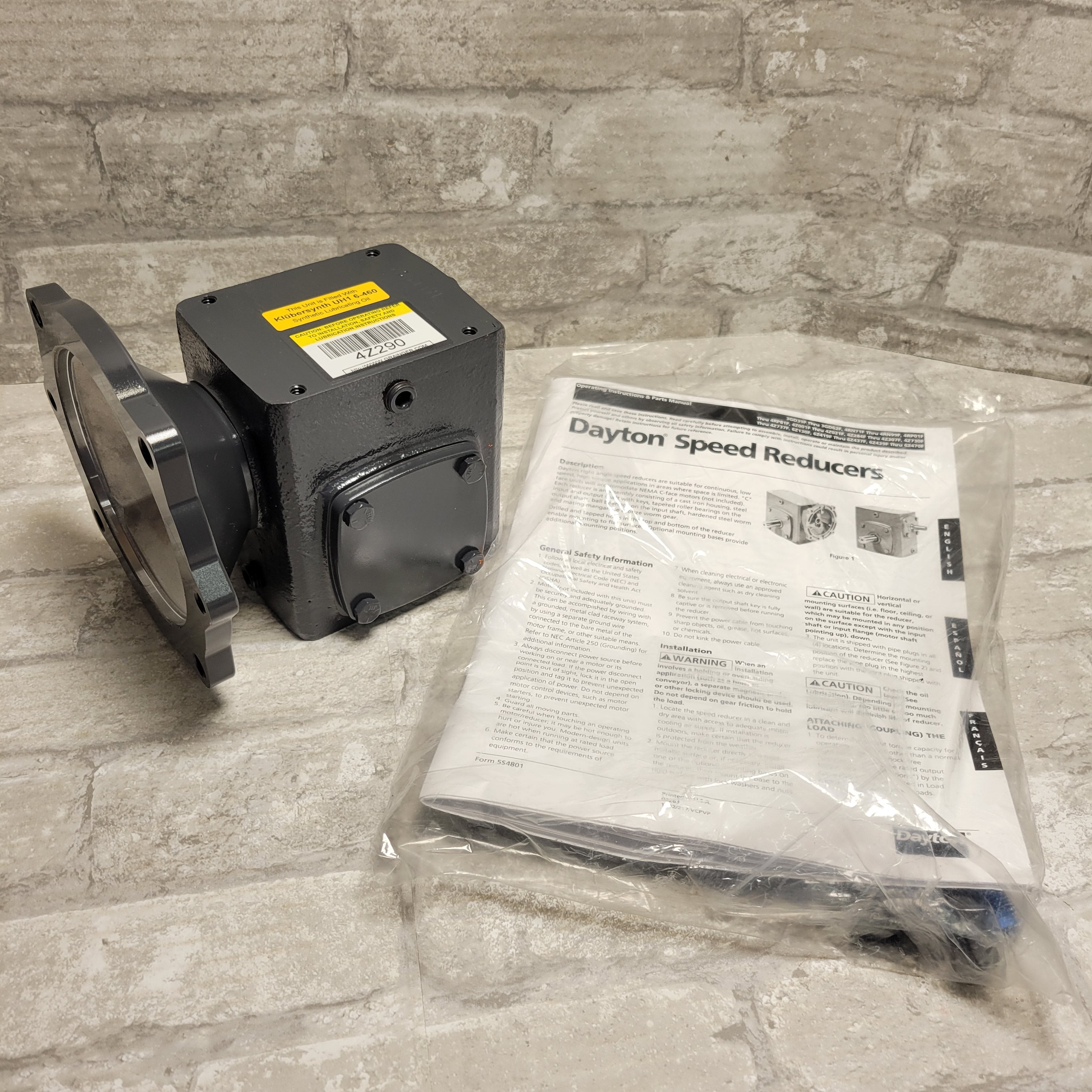 DAYTON Speed Reducer: 10:1, 175 RPM, 4Z290 (8127636570350)